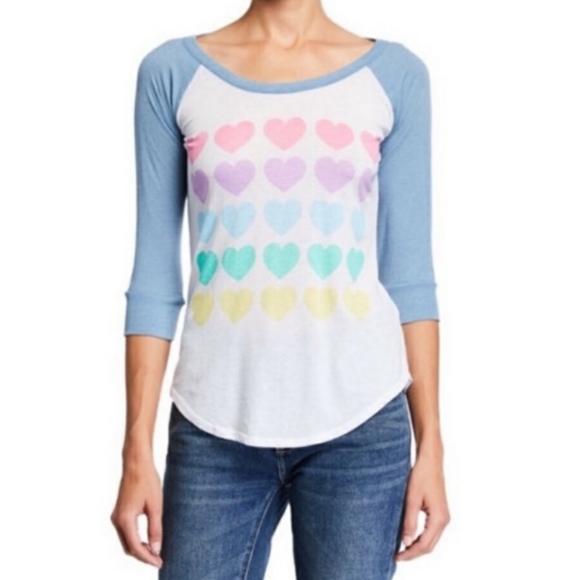 Chaser Pastel Hearts💕 Raglan (Baseball⚾) Tee - Picture 12 of 12